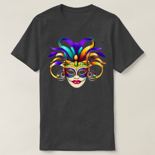 Dynamisch voor Mardi Gras Revelry TShirt (Design voorkant)