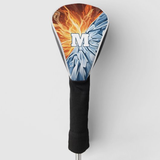 Dynamisch Vuur en IJs Element  Golfheadcover (Voorkant)