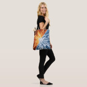 Dynamisch Vuur en IJs Element Tote Bag (Op model)