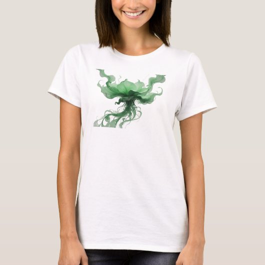 Dynamisch Zilver Abstract Lint Aangepast Shirt (Voorkant)