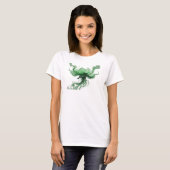 Dynamisch Zilver Abstract Lint Aangepast Shirt (Voorkant volledig)