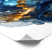 Dynamisch Zilver ABSTRACTE KUNST Abstract Design v Poster (Hoek)
