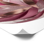 Dynamisch Zilver ABSTRACTE KUNST Abstract ontwerp Poster (Hoek)
