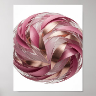 Dynamisch Zilver ABSTRACTE KUNST Abstract ontwerp Poster