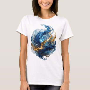 Dynamisch Zilver ABSTRACTE KUNST Abstract ontwerp T-shirt