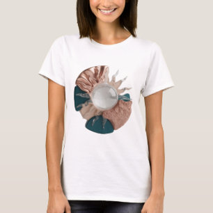 Dynamisch Zilver ABSTRACTE KUNST Artistiek Motief T-shirt