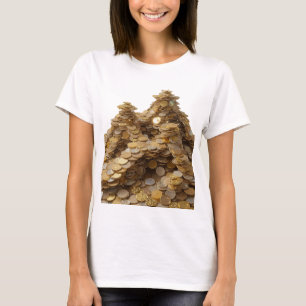 Dynamisch Zilver ABSTRACTE KUNST Artistiek Motief T-shirt