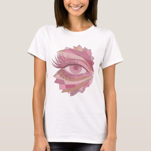 Dynamisch Zilver ABSTRACTE KUNST Design T-shirt (Voorkant)