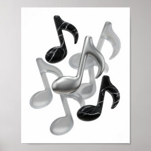 Dynamisch Zilver ABSTRACTE KUNST Grafisch ontwerp Poster