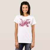 Dynamisch Zilver ABSTRACTE KUNST Maatwerk T-shirt (Voorkant volledig)