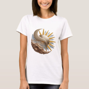 Dynamisch Zilver ABSTRACTE KUNST Modeprint T-shirt