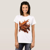 Dynamisch zilver CHOCOLADE SPLASH 3D-tekstkunst T-shirt (Voorkant volledig)