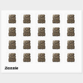 Dynamisch zilver EAT THE RICH sticker kunst (Vel)