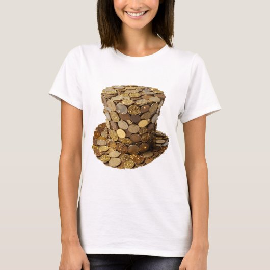 Dynamisch Zilver GELDZAK 3D Tekstkunst T-shirt (Voorkant)