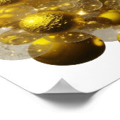 Dynamisch zilver GLITTERENDE LICHTBALlen Poster (Hoek)