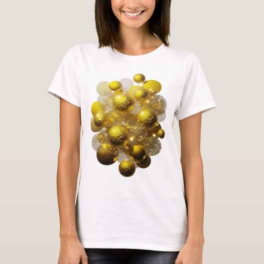 Dynamisch zilver GLITTERENDE LICHTBALlen T-shirt (Voorkant)