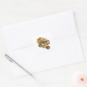 Dynamisch Zilver GOLDEN FLOWERS Sticker Grafisch (Envelop)