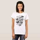 Dynamisch zilver HEARTS shirt ontwerp (Voorkant volledig)