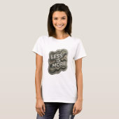 Dynamisch Zilver MINDER IS MEER Draagbare Kunst T-shirt (Voorkant volledig)