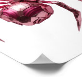 Dynamisch Zilver ROZE SPIN Maatwerk Ontwerp Poster (Hoek)