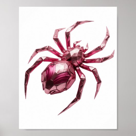 Dynamisch Zilver ROZE SPIN Maatwerk Ontwerp Poster (Voorkant)