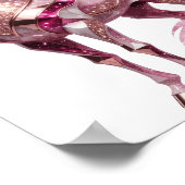 Dynamisch Zilver UNICORN Slogan Design Poster (Hoek)