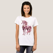 Dynamisch Zilver UNICORN Slogan Design T-shirt (Voorkant volledig)