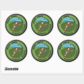 Dynamisch zweven ronde sticker (Vel)