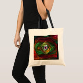 Dynamische aansluitingen Abstracte Art Monogram Ba Tote Bag (Voorkant (product))