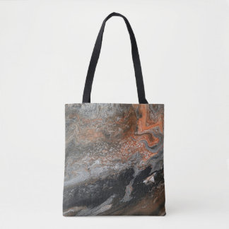 Dynamische aardetinten en kronkels tote bag