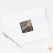 Dynamische aardetinten en wervelingen vierkante sticker (Envelop)