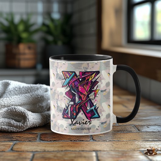Dynamische Abstract Monogrammok - X voor Xavier Mok