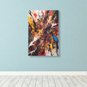 Dynamische Abstracte Actie Expressionistische Leve Canvas Afdruk (Insitu (Houten vloer))