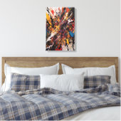 Dynamische Abstracte Actie Expressionistische Leve Canvas Afdruk (Insitu (Slaapkamer))