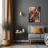 Dynamische Abstracte Actie Expressionistische Leve Perfect Poster