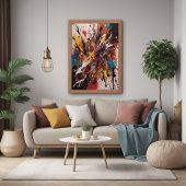 Dynamische Abstracte Actie Expressionistische Leve Perfect Poster