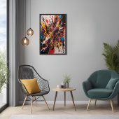 Dynamische Abstracte Actie Expressionistische Leve Perfect Poster