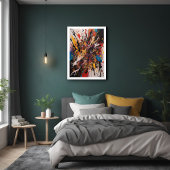 Dynamische Abstracte Actie Expressionistische Leve Poster