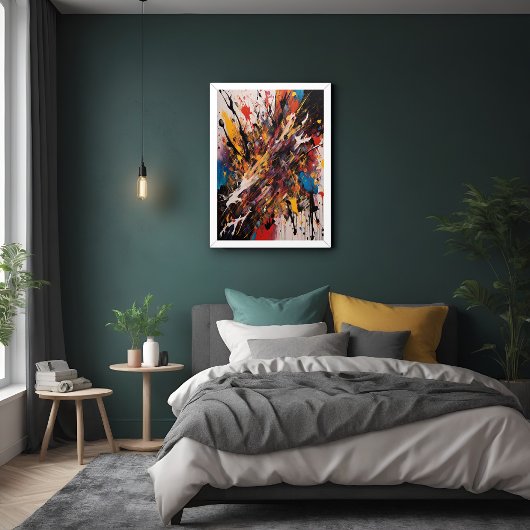 Dynamische Abstracte Actie Expressionistische Leve Poster