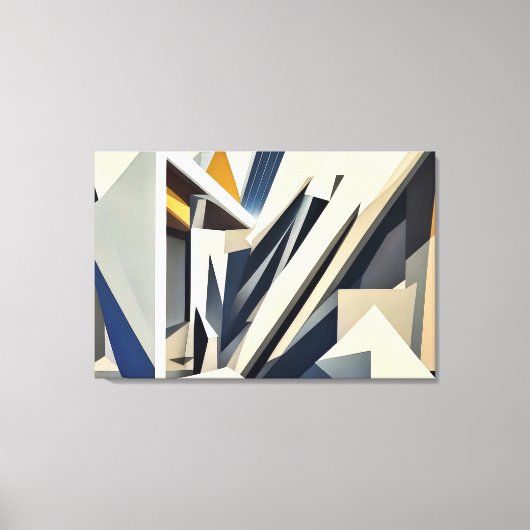 Dynamische Abstracte Architectuur Canvas Afdruk (Voorkant)