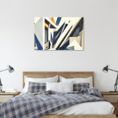 Dynamische Abstracte Architectuur Canvas Afdruk (Insitu (Slaapkamer))