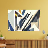 Dynamische Abstracte Architectuur Canvas Afdruk (Insitu (Woonkamer))