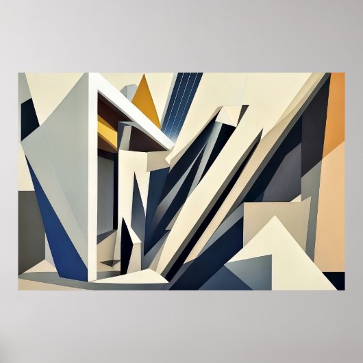 Dynamische Abstracte Architectuur Poster (Voorkant)