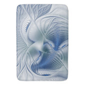 Dynamische Abstracte blauwe tinten Fractal Art Badmat (Voorkant Verticaal)