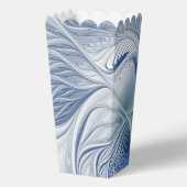 Dynamische Abstracte blauwe tinten Fractal Art Bedankdoosjes (Achterkant)