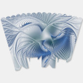 Dynamische Abstracte blauwe tinten Fractal Art Bedankdoosjes (Ongevouwen)