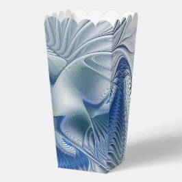 Dynamische Abstracte blauwe tinten Fractal Art Bedankdoosjes