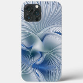 Dynamische Abstracte blauwe tinten Fractal Art Case-Mate iPhone Case (Achterkant)