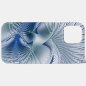 Dynamische Abstracte blauwe tinten Fractal Art Case-Mate iPhone Case (Achterkant (horizontaal))