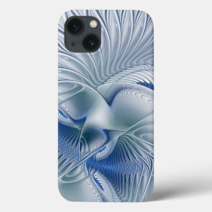 Dynamische Abstracte blauwe tinten Fractal Art Case-Mate iPhone Case